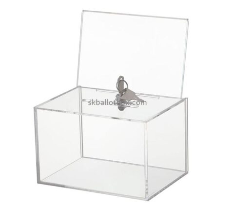 Lucite products supplier custom acrylic comment box with lock and sign SB-120