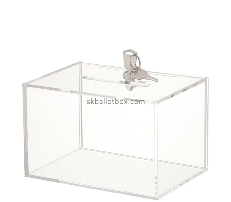 Plexiglass item manufacturer custom acrylic ballot box with lock BB-2914