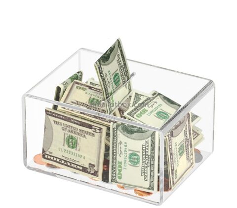 Lucite box manufacturer custom acrylic money saving box DB-139