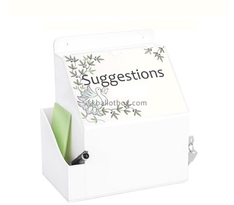 Plexiglass display manufacturer custom acrylic comment box with brochure holder SB-109