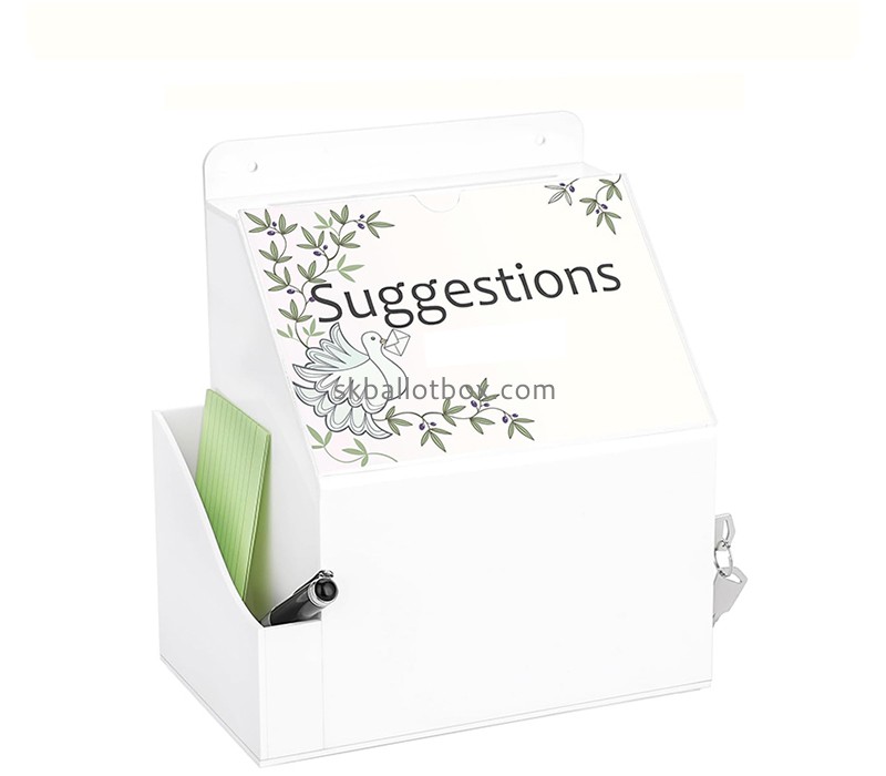 Plexiglass display manufacturer custom acrylic comment box with brochure holder SB-109