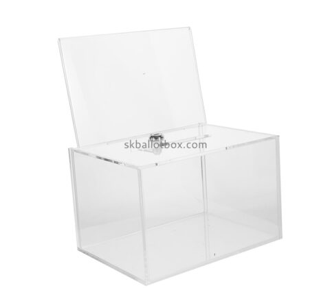 Perspex box supplier custom acrylic lockable election box BB-2902