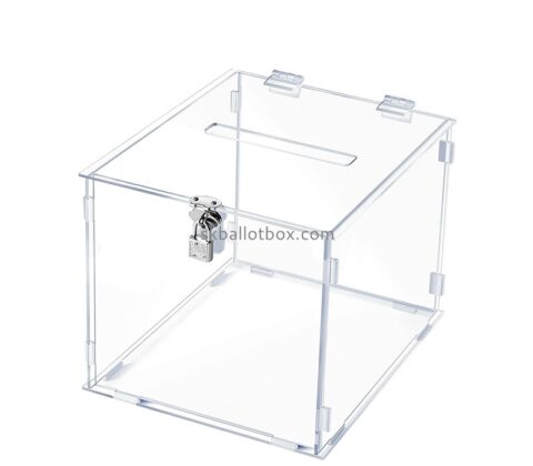 Lucite box manufacturer custom acrylic lockable comment box BB-2899