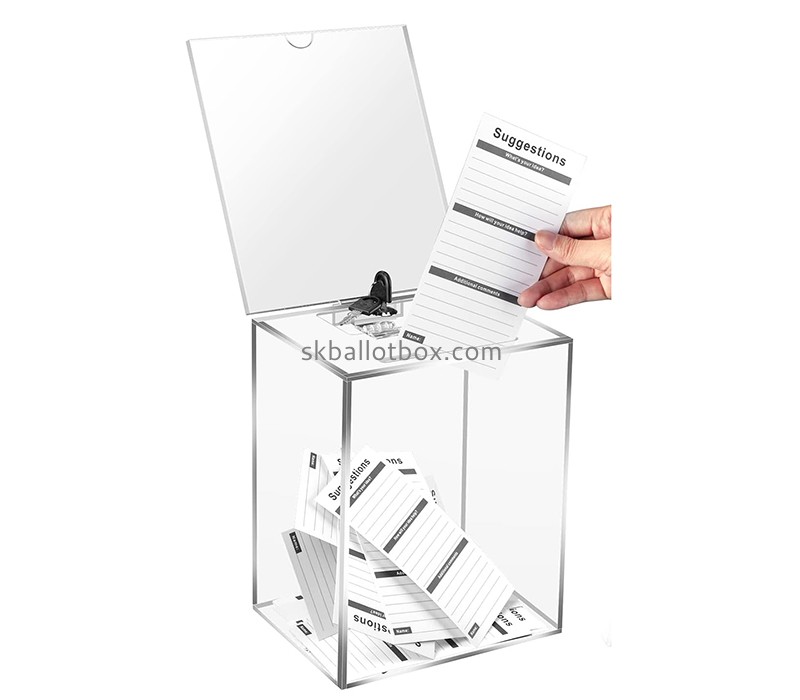 China acrylic manufacturer custom plexiglass donation suggestion box DB-126