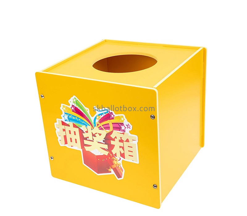 China acrylic manufacturer custom plexiglass raffle lottery box BB-2886