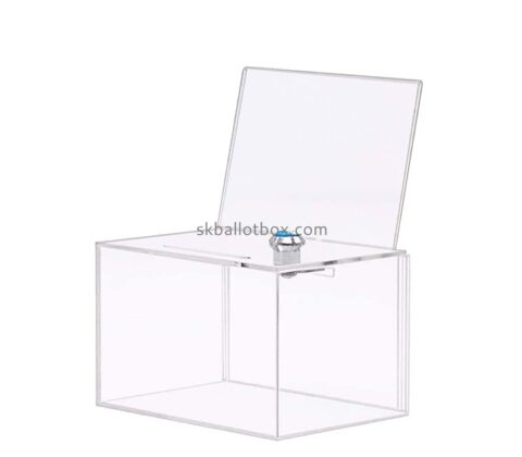 Lucite display manufacturer custom acrylic lockable suggestion collection box SB-086