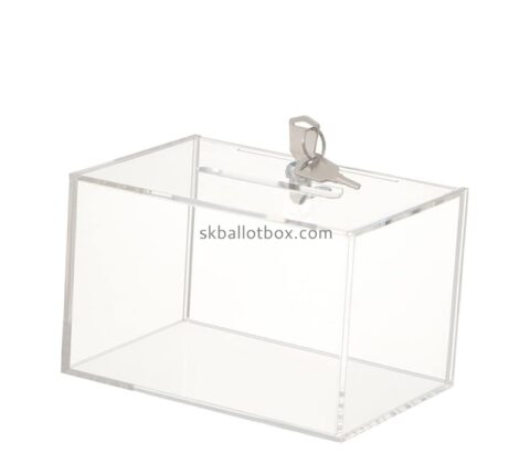 Lucite boxes manufacturer custom locked acrylic ballot box BB-2875