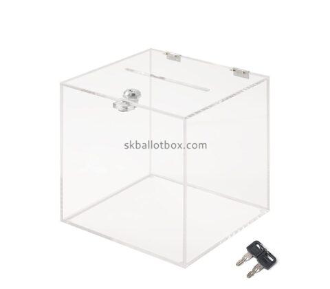 Acrylic boxes supplier custom perspex comment box with lock SB-072