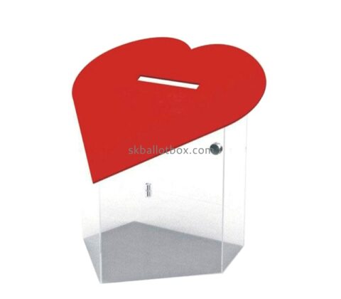 Plexiglass products manufacturer custom acrylic fundraising box with lock DB-102