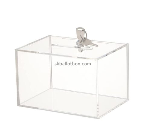 Perspex boxes manufacturer custom acrylic suggestion box with lock SB-063