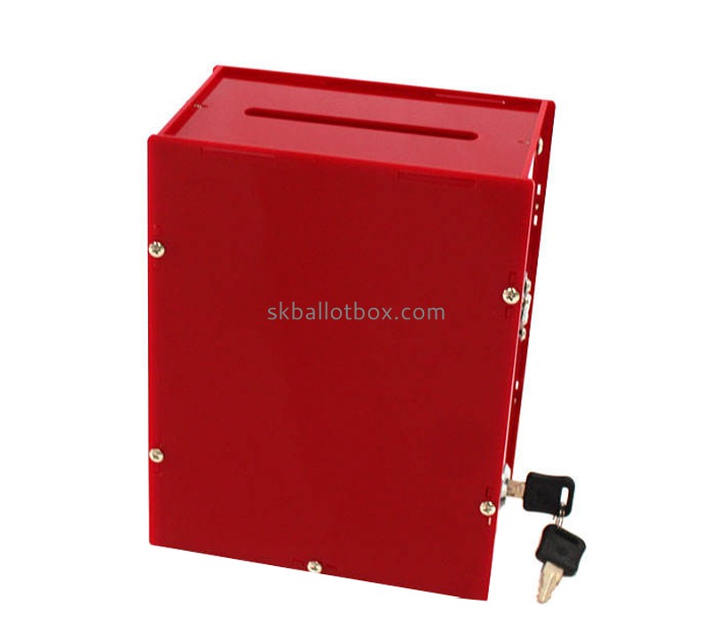 Perspex boxes manufacturer custom acrylic lockable election box BB-2844