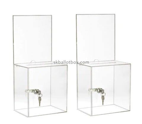 Lucite manufacturer custom acrylic ballot box plexiglass election box BB-2823