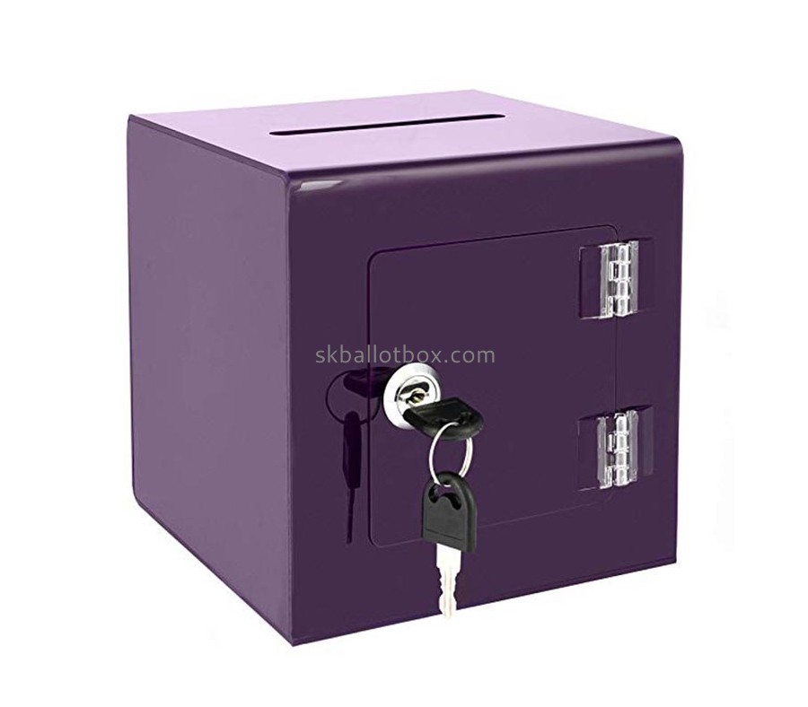 Plexiglass manufacturer custom acrylic lockable ballot box perspex election box BB-2820