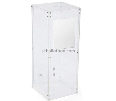 Plexiglasss manufacturer custom acrylic ballot box with sign holder BB-2813