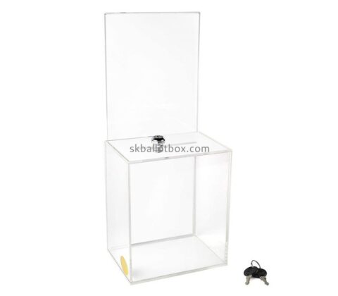 Acrylic supplier custom plexiglass lockable ballot box BB-2805