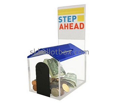 OEM supplier customized plexiglass charity box DB-059