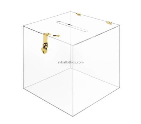 OEM supplier customized lucite locking ballot box BB-2796