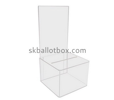 China acrylic box manufacturer custom acrylic donation bins acrylic donation box DB-008