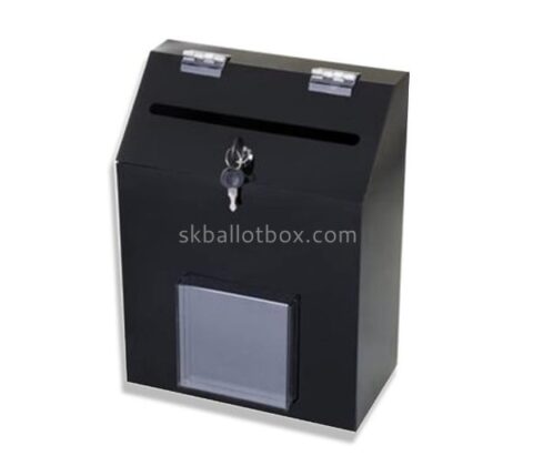 OEM supplier customized plexiglass suggestion box with leaflet holder SB-028