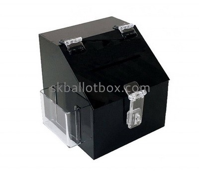 OEM supplier customized acrylic suggestion box with brochure holder SB-023