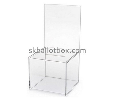 Customize acrylic ballot box lucite chairty box plexiglass money box BB-2774