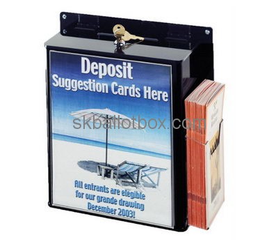 Custom acrylic election box with leaflet holder BB-2744