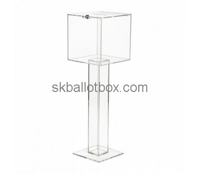 Custom floor standing clear acrylic ballot box BB-2731