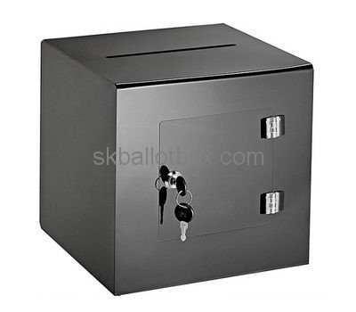 Customize black acrylic ballot box BB-2698