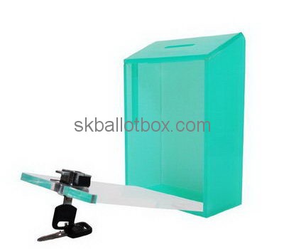 Custom blue acrylic ballot box BB-2678