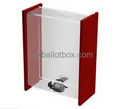 Custom narrow acrylic election box BB-2672