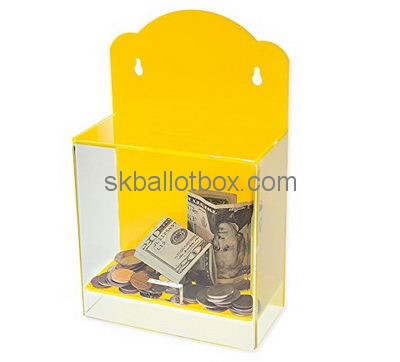 Custom acrylic donation box donation collection box donation box with lock DB-012