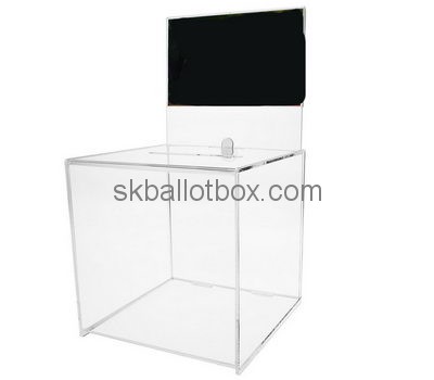 Customize lucite money donation box BB-2524