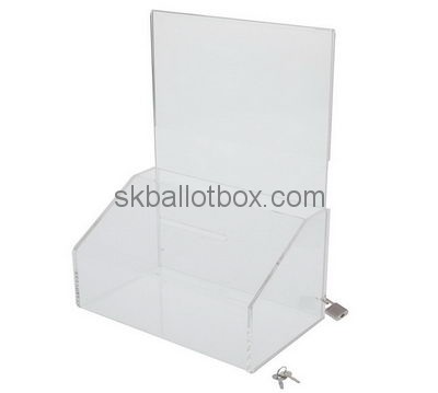 Customize lucite cheap donation boxes BB-2521