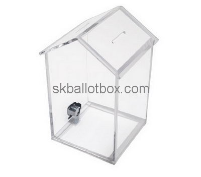 Customize lucite fundraising collection boxes BB-2518