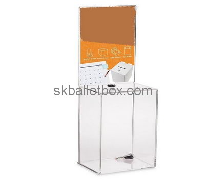 Customize plexiglass clear suggestion box with lock BB-2437