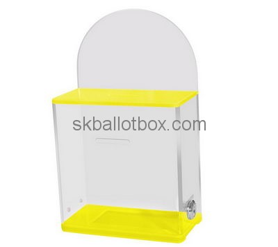 Customize plexiglass raffle ticket collection boxes BB-2368