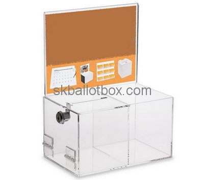 Customize plexiglass charity collection boxes for sale BB-2256