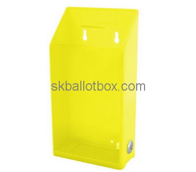 Customize yellow wall mounted donation box BB-2222