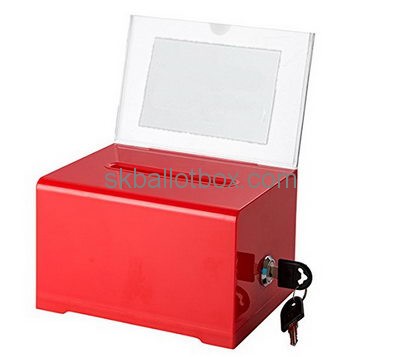 Customize red acrylic small suggestion box BB-1786