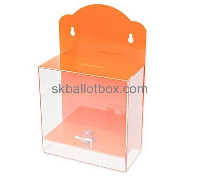 Bespoke orange lucite company suggestion box BB-1701