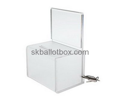 Bespoke clear plastic donation box BB-1681