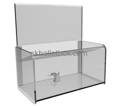 Bespoke clear charity box BB-1679