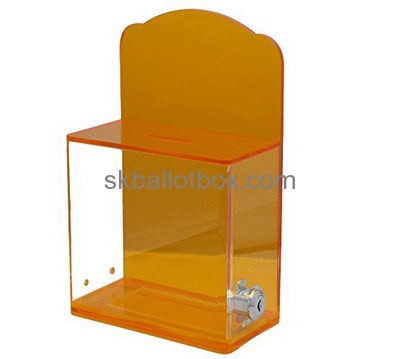 Bespoke orange acrylic company suggestion box BB-1517