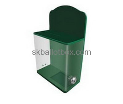 Bespoke green acrylic employee suggestion box BB-1513