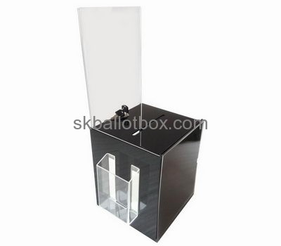 Bespoke acrylic ballot box with sign holder BB-1459