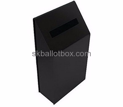 Acrylic donation box suppliers custom lucite black ballot box BB-1241