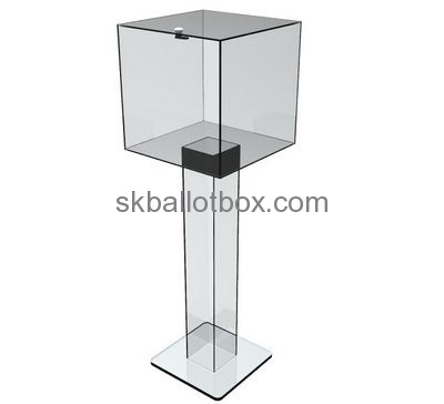 Plastic company custom lucite floor standing suggestion box BB-1227