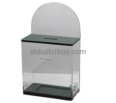 Acrylic plastic supplier custom ballot money collection boxes for charity BB-1204