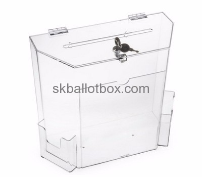 Plastic suppliers custom acrylic ballot box with sign holder BB-1153