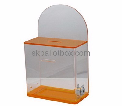 Plastic manufacturers custom lucite fabrication lockable ballot box BB-991